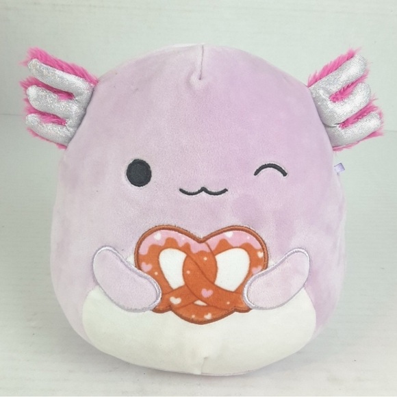 NWOT 8” Monica the Axoltl Holding Pretzel Squishmallow - Picture 1 of 3